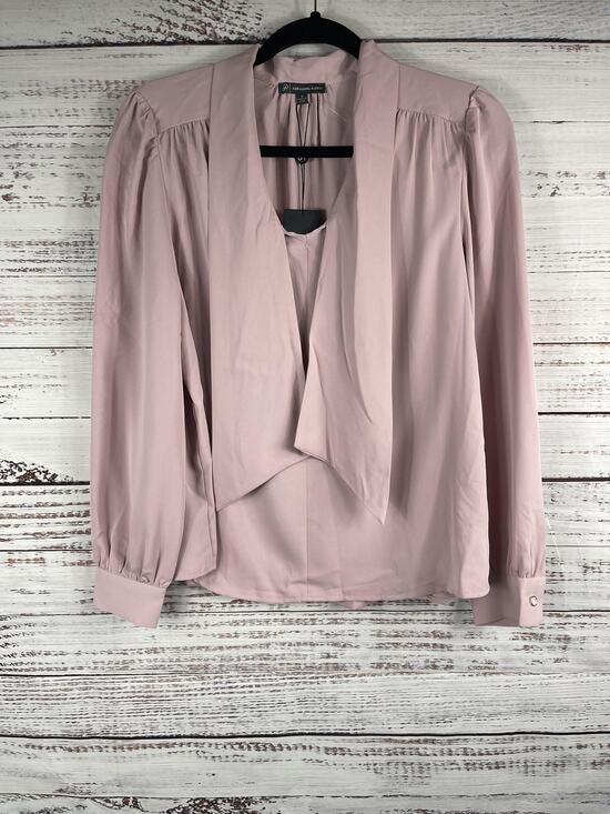 Adrianna Papell Tops - Adrianna Papell Blouse Women's SZ S Lavender Long Sleeve Pearl Button Dressy Top